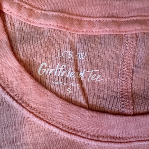 NWT J Crew Girlfriend Tee Peach Size S - Picture 2 of 3